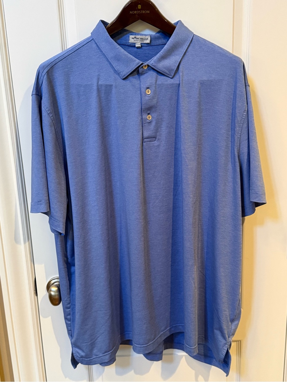 Peter Millar Men's Periwinkle Short-Sleeve Polo
